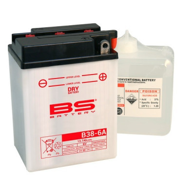 Μπαταρία μοτοσυκλέτας BS 6V - B38-6A